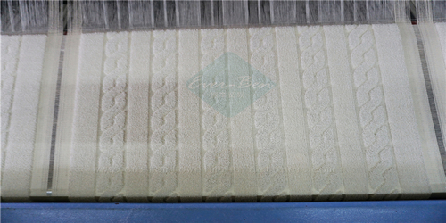 China Cutom Jacquard terry cloths producer Bespoke Quick Dry Structure Lattice Towel Cloth Manufacturer